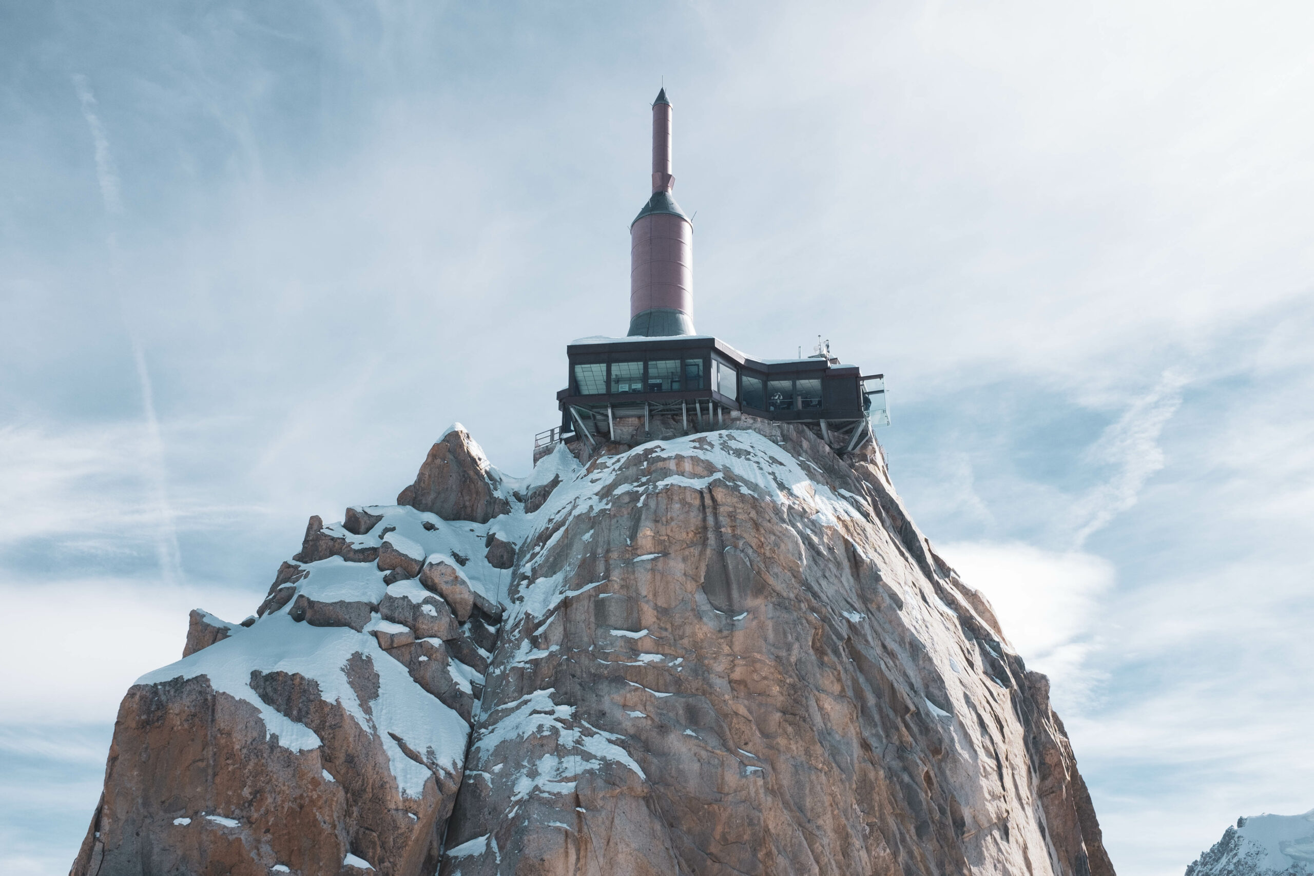 aiguille du midi, chamonix, sommet, mont blanc, montagne, neige